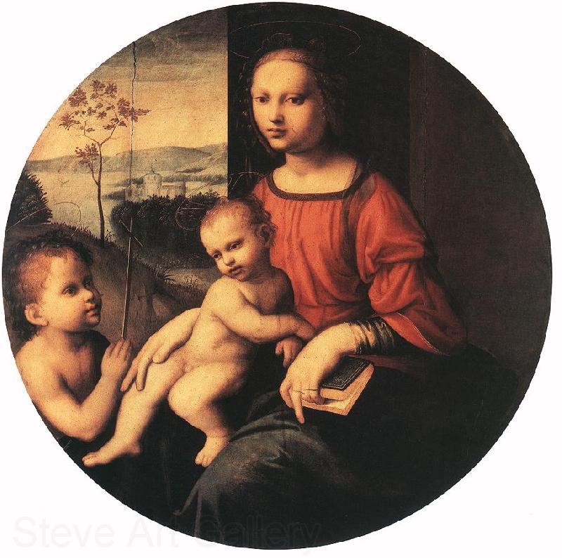 BUGIARDINI, Giuliano Virgin and Child with the Infant St John the Baptist Norge oil painting art